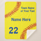 Personalisierte Softball Senior Night Geschenke, S Sherpadecke (Vorderseite)