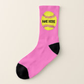 Personalisierte Softball-Socken ändern Rosa, jede Socken (Links - Außen)