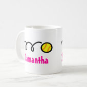 Personalisierte Softball-Tasse mit benutzerdefinie Kaffeetasse (Vorderseite Links)