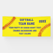 Personalisierte Softball Team Banner mit Ihrem TEX (Horizontal)