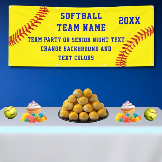 Personalisierte Softball Team Banner mit Ihrem TEX