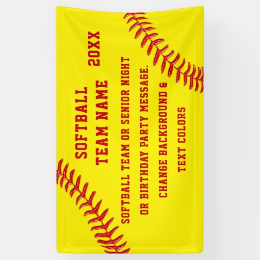 Personalisierte Softball-Teambanner, Ihre FARBEN Banner (Vertikal)