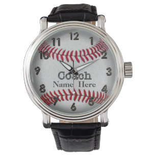 Personalisierte Softball-Trainer-Uhr mit NAMEN Armbanduhr