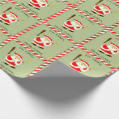 Personalisierte Softball Weihnachten Geschenkpapier (Ecke)