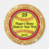 Personalisierte Softballmagnete in Bulk oder kaufe Magnet (Vorne)