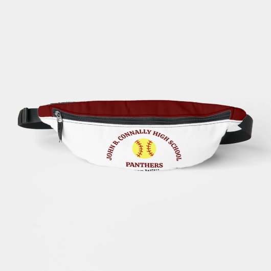 Personalisierte Softballspielerin der Maroon High  Bauchtasche (Vorderseite)