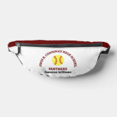 Personalisierte Softballspielerin der Maroon High  Bauchtasche (Ablage )