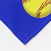 Personalisierte Softballthrow-Decke, Text, Farben Fleecedecke (Ecke)