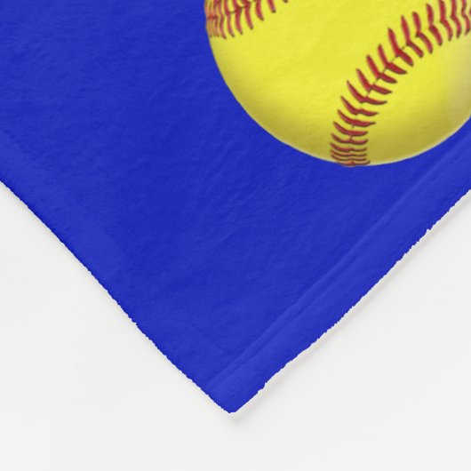 Personalisierte Softballthrow-Decke, Text, Farben Fleecedecke (Ecke)