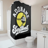 Personalisierte Software Player ADD NAME Retro Tea Duschvorhang (Beispiel)