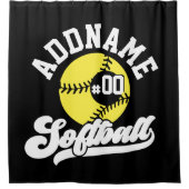 Personalisierte Software Player ADD NAME Retro Tea Duschvorhang (Vorderseite)