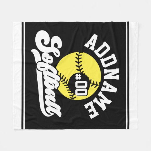 Personalisierte Software Player ADD NAME Retro Tea Fleecedecke (Vorderseite (Horizontal))