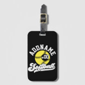 Personalisierte Software Player ADD NAME Retro Tea Gepäckanhänger (Vorderseite Vertikal)