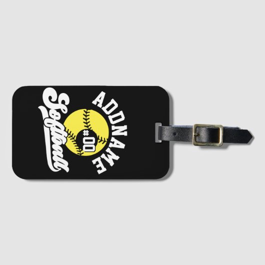 Personalisierte Software Player ADD NAME Retro Tea Gepäckanhänger (Vorderseite (Horizontal))