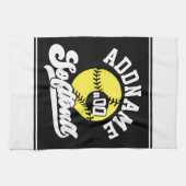 Personalisierte Software Player ADD NAME Retro Tea Geschirrtuch (Horizontal)