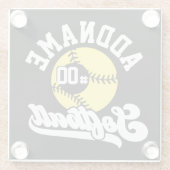 Personalisierte Software Player ADD NAME Retro Tea Glasuntersetzer (Rückseite)