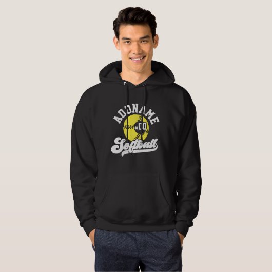 Personalisierte Software Player ADD NAME Retro Tea Hoodie (Vorne ganz)
