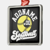 Personalisierte Software Player ADD NAME Retro Tea Ornament Aus Metall (Links)