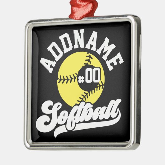 Personalisierte Software Player ADD NAME Retro Tea Ornament Aus Metall (Links)