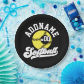 Personalisierte Software Player ADD NAME Retro Tea Pappteller (Party)