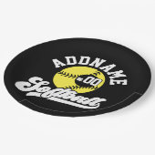 Personalisierte Software Player ADD NAME Retro Tea Pappteller (Schrägansicht)