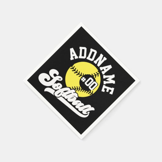 Personalisierte Software Player ADD NAME Retro Tea Serviette (Ecke)