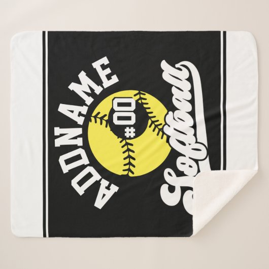 Personalisierte Software Player ADD NAME Retro Tea Sherpadecke (Vorderseite (Horizontal))