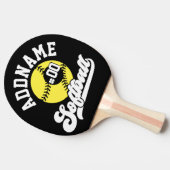 Personalisierte Software Player ADD NAME Retro Tea Tischtennis Schläger (Seitenansicht)