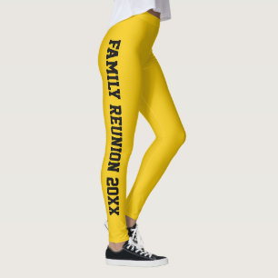Personalisierte Solar Yellow Sportliche Familienzu Leggings