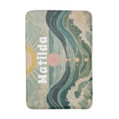 Personalisierte Solarwelle Badematte (Vorderseite Vertikal)