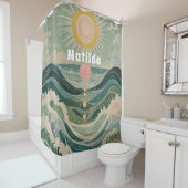 Personalisierte Solarwelle Duschvorhang (Beispiel)