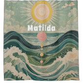 Personalisierte Solarwelle Duschvorhang (Vorderseite)