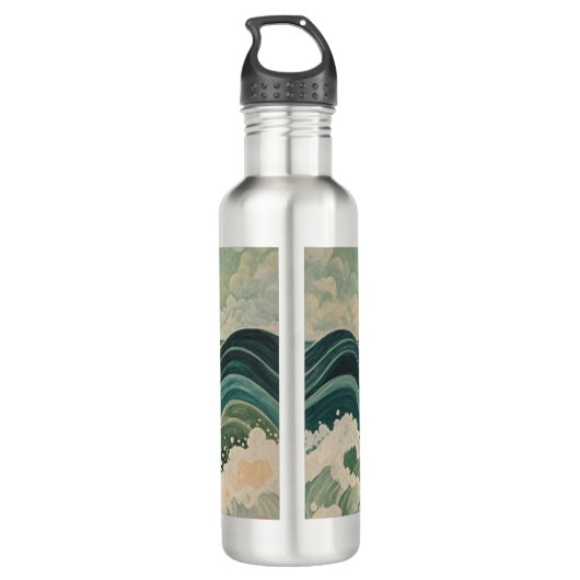 Personalisierte Solarwelle Edelstahlflasche (Rückseite)