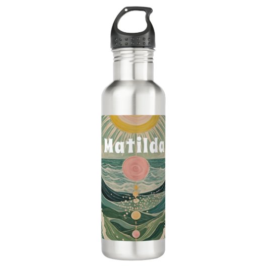Personalisierte Solarwelle Edelstahlflasche (Vorderseite)