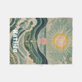 Personalisierte Solarwelle Fleecedecke (Vorderseite (Horizontal))