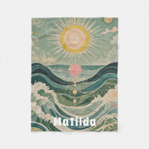 Personalisierte Solarwelle Fleecedecke