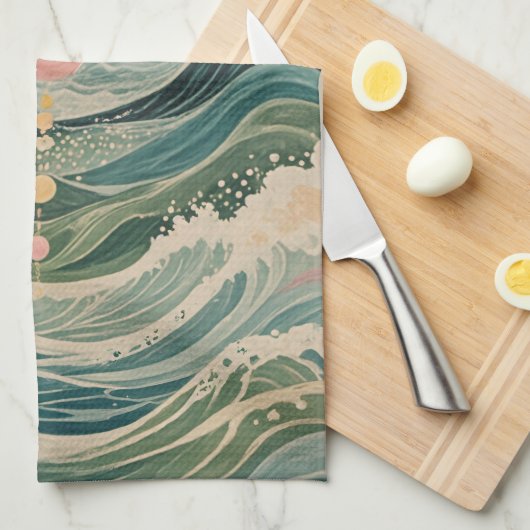 Personalisierte Solarwelle Geschirrtuch (Viertel Falte)