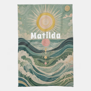 Personalisierte Solarwelle Geschirrtuch