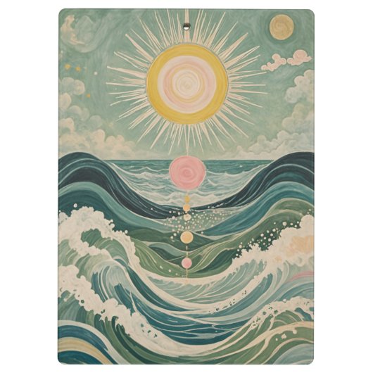 Personalisierte Solarwelle Klemmbrett (Rückseite)