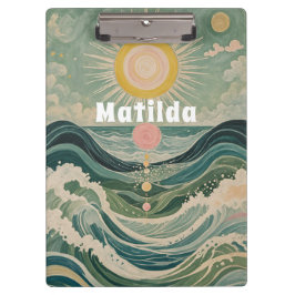 Personalisierte Solarwelle Klemmbrett