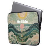 Personalisierte Solarwelle Laptopschutzhülle (Vorderseite Links)