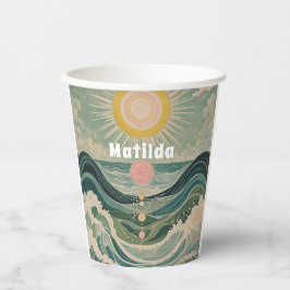 Personalisierte Solarwelle Pappbecher