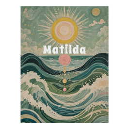 Personalisierte Solarwelle Poster