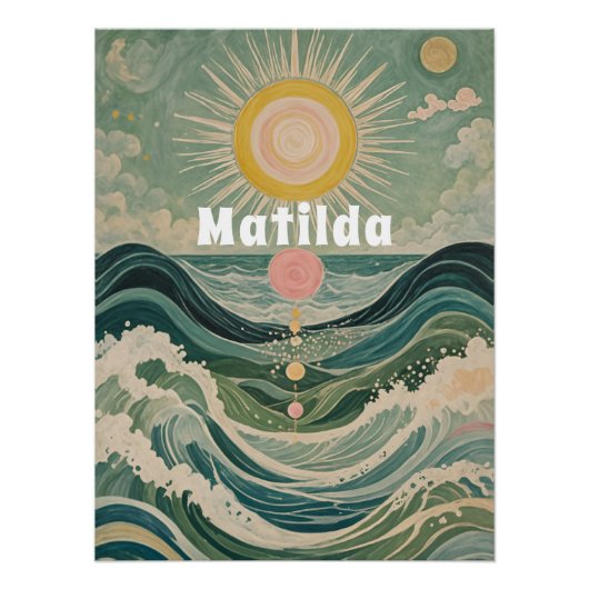 Personalisierte Solarwelle Poster (Vorderseite)