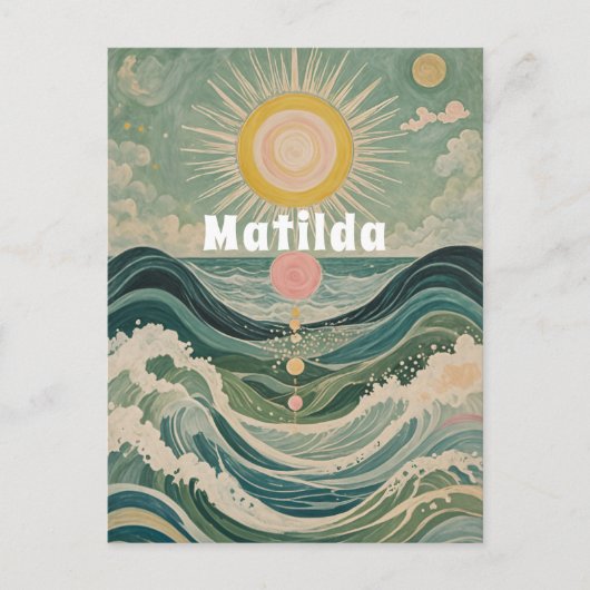 Personalisierte Solarwelle Postkarte (Vorderseite)