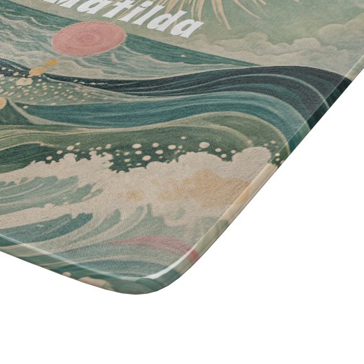 Personalisierte Solarwelle Schneidebrett (Ecke)