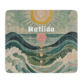 Personalisierte Solarwelle Schneidebrett (Vorderseite)