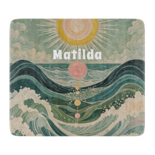 Personalisierte Solarwelle Schneidebrett