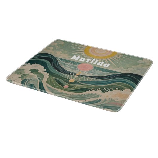Personalisierte Solarwelle Schneidebrett (Ecke)