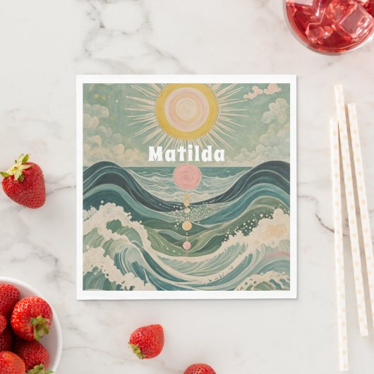 Personalisierte Solarwelle Serviette (Beispiel)